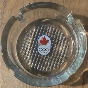 Glass Ashtray with Canadian Olympic Logo 76